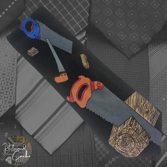 Saw Tools Tie - Picture 1 of 6